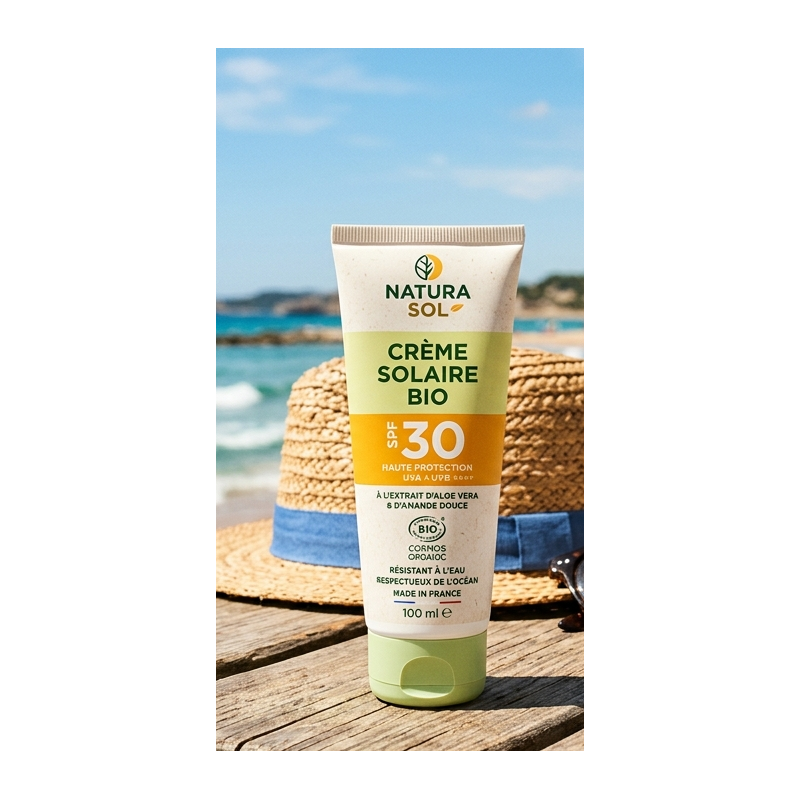 Crème Solaire Bio SPF 30 – 100 ml(Quentin)
